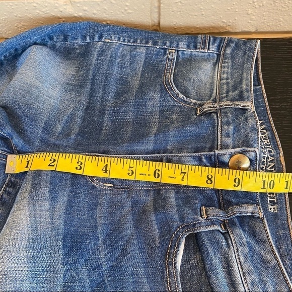 American Eagle Jeans Hi Rise Jegging Women's Size 4 Reg Distressed Super Stretch - Picture 7 of 8